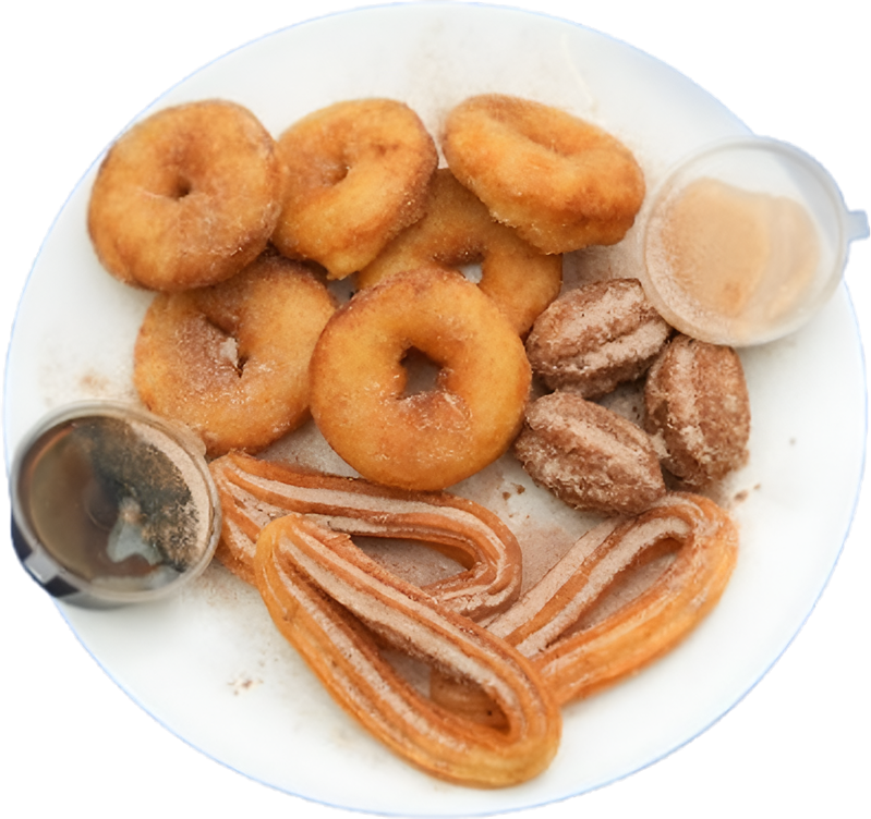 Fresh mini donuts at Donut Man London