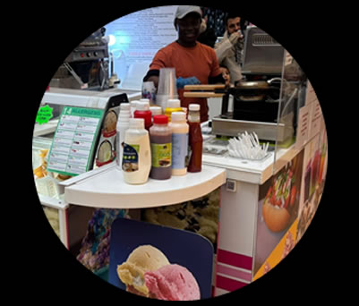 Hot and cold drinks available at Donut Man London